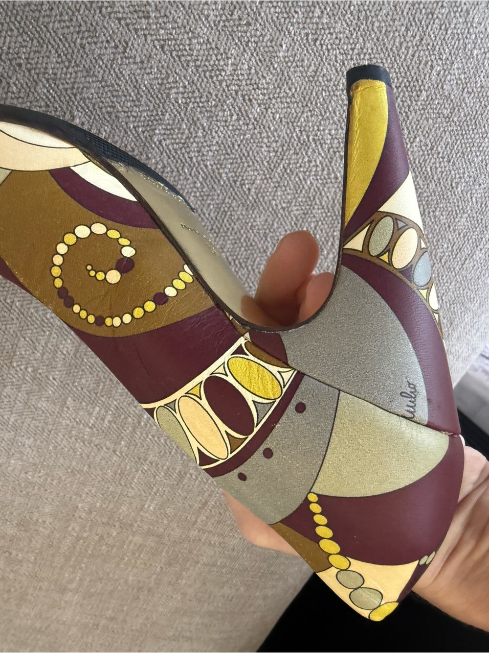 Vintage Emilio Pucci Pumps! Psychedelic Print Size 5 - Picture 7 of 9
